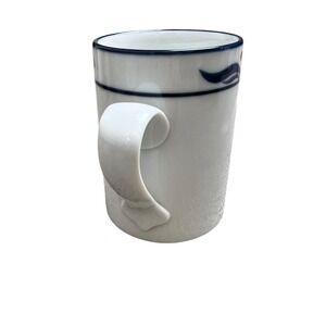 Dansk Bistro Christianshavn Blue Coffee Mug White Blue Band Red Berry Japan